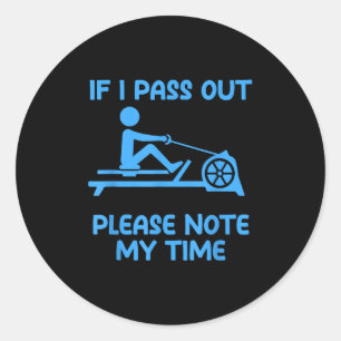 Funny Erg Machine Gym Ergometer Rowing Exercise  Classic Round Sticker