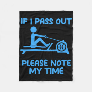 Funny Erg Machine Gym Ergometer Rowing Exercise  Fleece Blanket