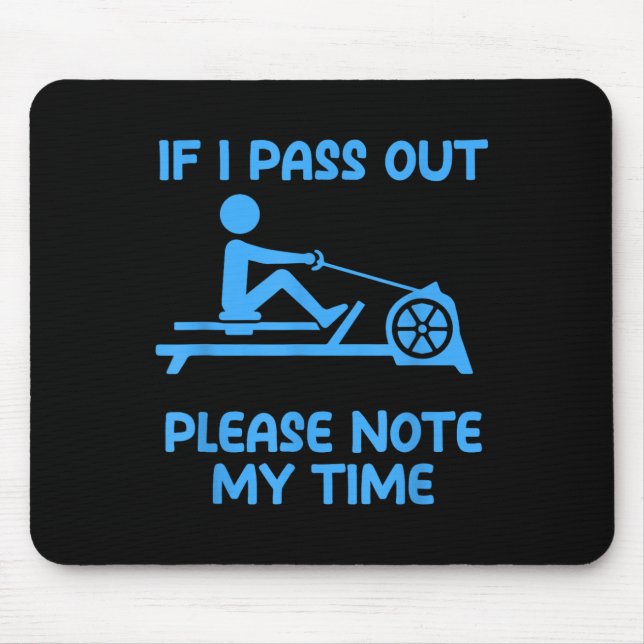 Funny Erg Machine Gym Ergometer Rowing Exercise  Mouse Mat (Front)