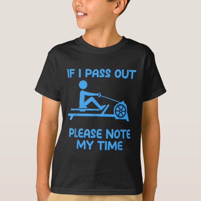 Funny Erg Machine Gym Ergometer Rowing Exercise  T-Shirt (Front)