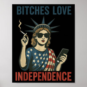 Funny Es Love Independence 4th Of July Shirt Women Poster