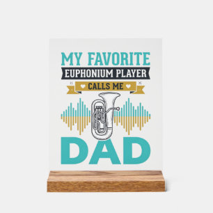 Funny Euphonium Dad Vintage Music Design_1 Acrylic Sign