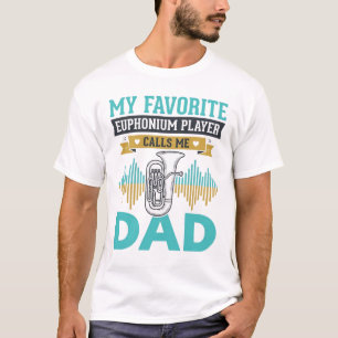 Funny Euphonium Dad Vintage Music Design_1 T-Shirt