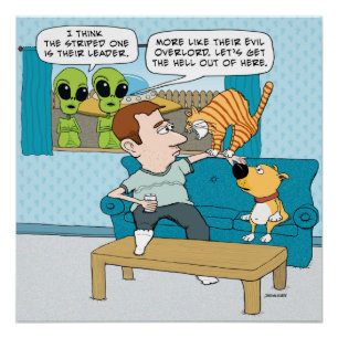 Funny Evil Cat Poster