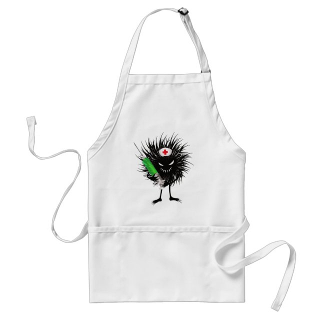 Funny Evil Character Nurse Syringe Gothic Standard Apron (Front)