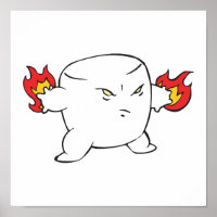 funny evil roasted marshmallow