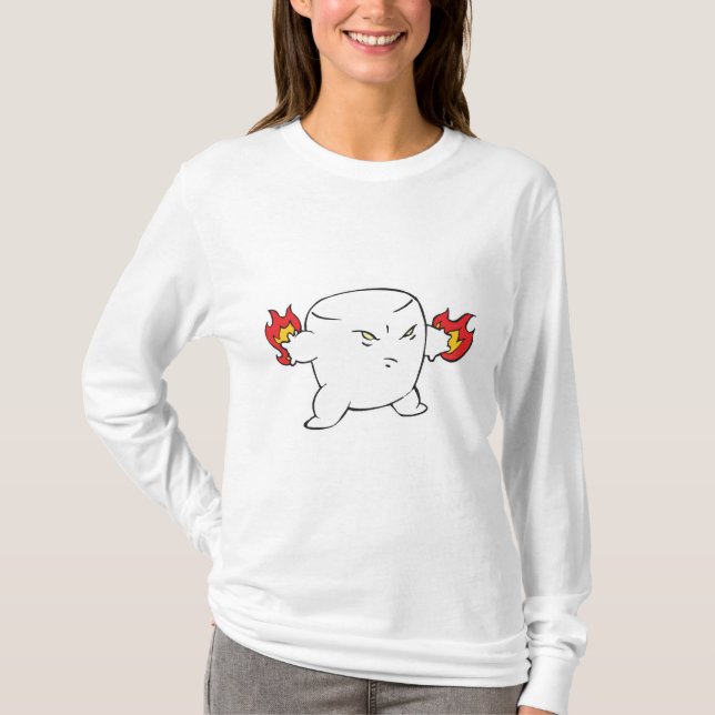 funny evil roasted marshmallow T-Shirt (Front)