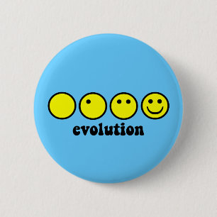 Funny evolution 6 cm round badge