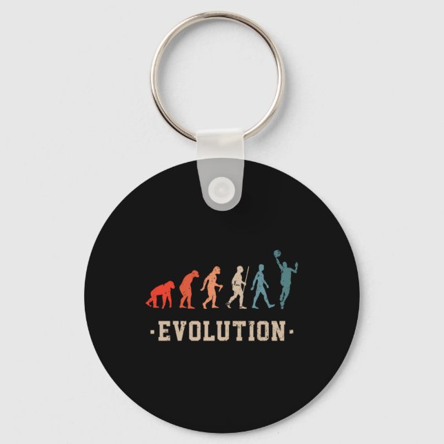 Funny Evolution - Basketball Player Lovers  Key Ring (Front)