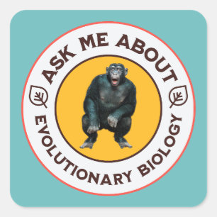 Funny Evolution Biology Meme Nerd Humour Gift Square Sticker