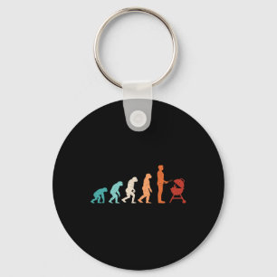 Funny Evolution Grilling Barbecue Grill Lover Bbq Key Ring