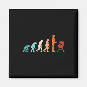 Funny Evolution Grilling Barbecue Grill Lover Bbq Magnet
