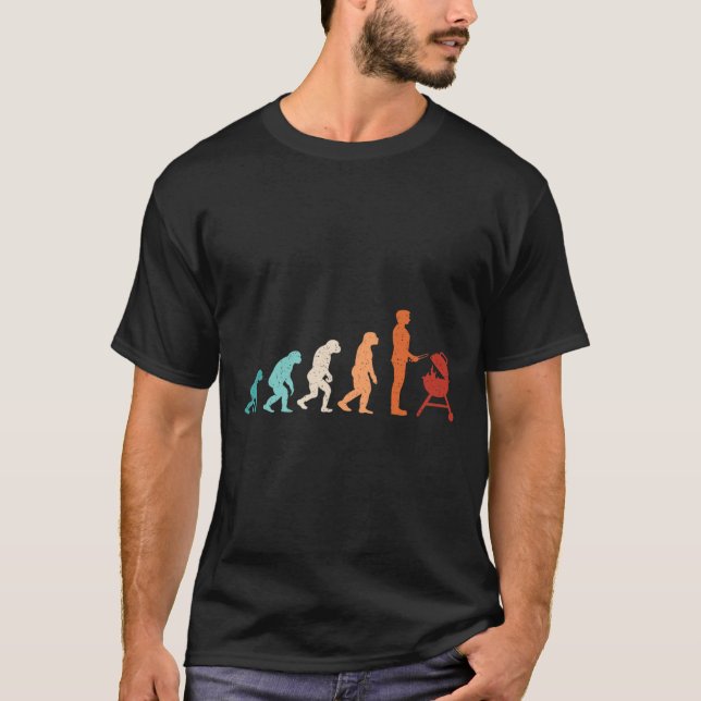 Funny Evolution Grilling Barbecue Grill Lover Bbq  T-Shirt (Front)