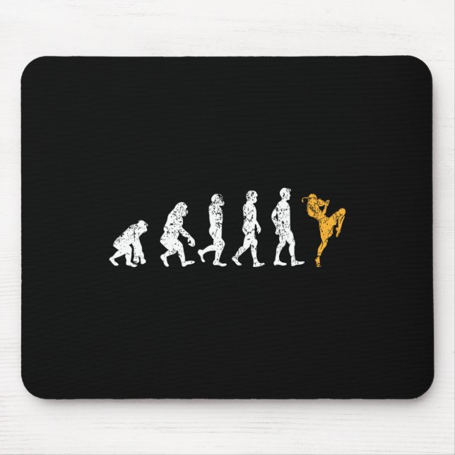 Funny Evolution Kickboxing Gift Muay Thai  Mouse Mat (Front)