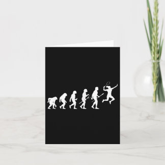 Funny Evolution Of A Badminton Player Women And Gi Card