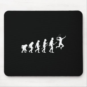Funny Evolution Of A Badminton Player Women And Gi Mouse Mat