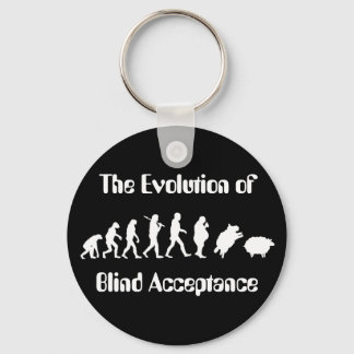 Funny Evolution of Man Parody Key Ring