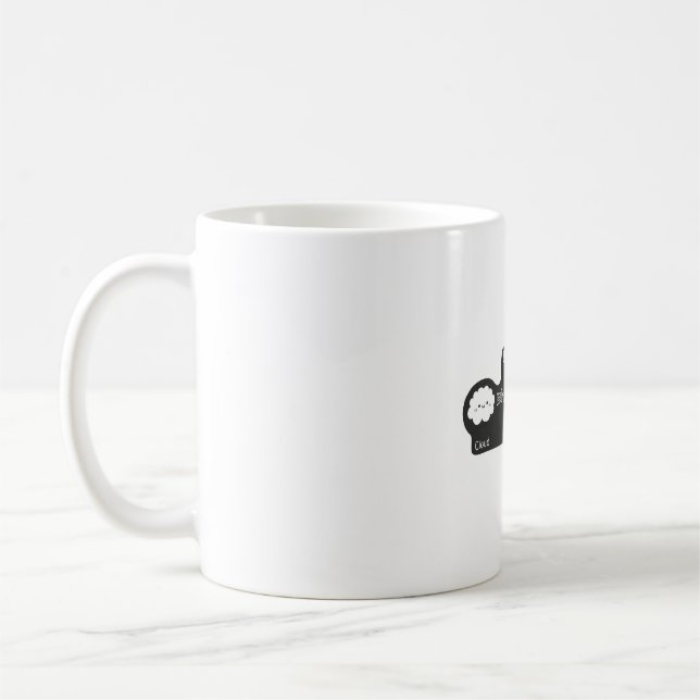 Funny Evolution of White Cloud To Sheep and Poodle Coffee Mug (Left)