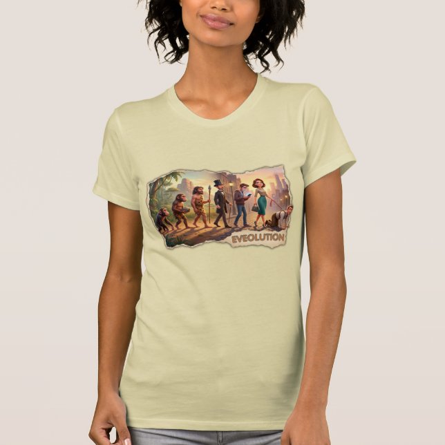 Funny Evolution of Women T-Shirt (Front)