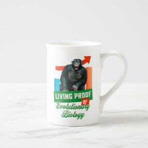 Funny Evolutionary Biology Chimp Humour Bone China Mug