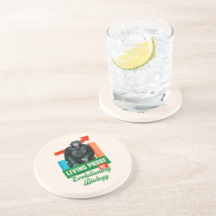 Funny Evolutionary Biology Chimp Humour Coaster