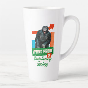 Funny Evolutionary Biology Chimp Humour Latte Mug