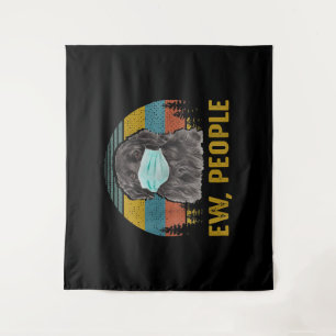 Funny Ew People Vintage Retro Newfoundland Dog Tapestry