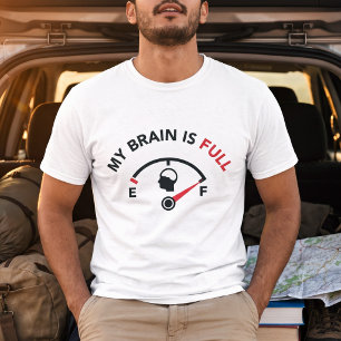 Funny Exams Over Brain Full Vacation Humour T-Shirt