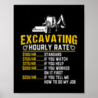 Funny Excavating Hourly Rate Excavator Machine