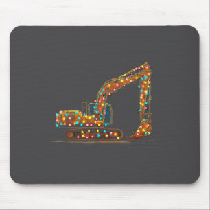 Funny Excavator Christmas Graphics Lights Lover Mouse Mat