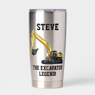 Funny Excavator Legend Heavy Equipment Operator Insulated Tumbler