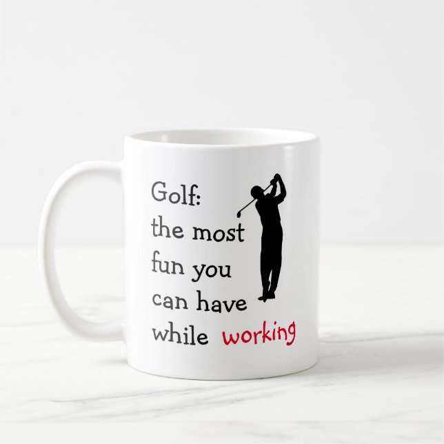Funny Executive Golf Theme Coffee Mug (Left)