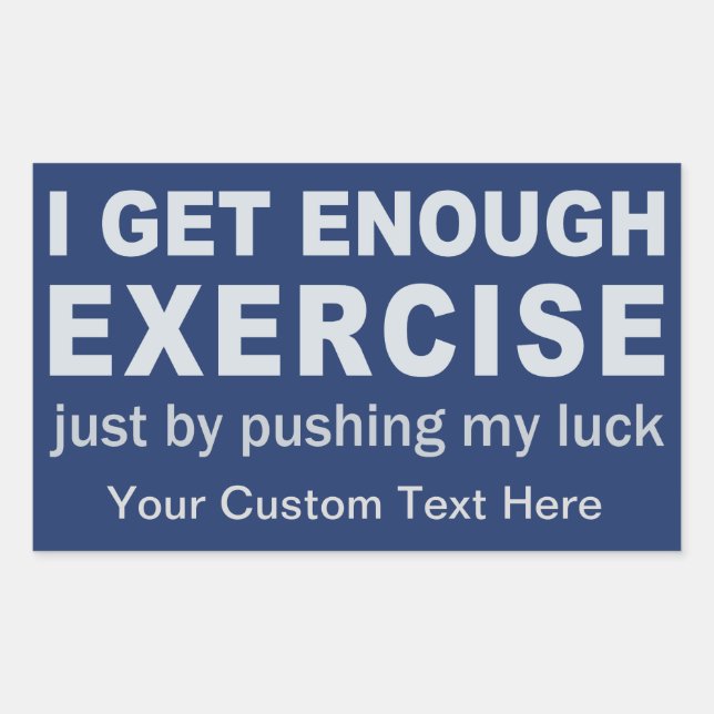 Funny Exercise custom colour stickers (Front)