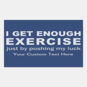 Funny Exercise custom colour stickers