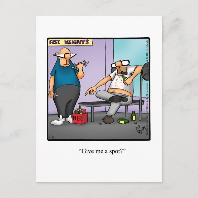 Funny Exercise Humour Postcard (Front)
