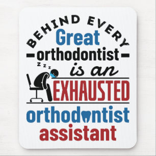 Funny Exhausted Orthodontist Assistant Mouse Mat