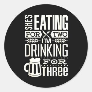 Funny Expecting Dad Shirt For Pregnancy New Dad Fa Classic Round Sticker