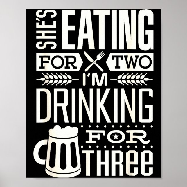 Funny Expecting Dad Shirt For Pregnancy New Dad Fa Poster (Front)