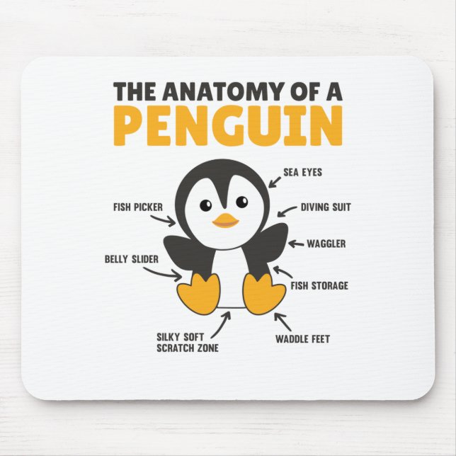 Funny Explanation Of A Penguin The Anatomy Mouse Mat (Front)