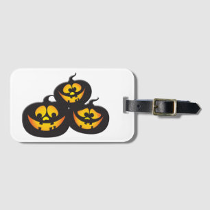 Funny Expressions Halloween Pumpkins Luggage Tag