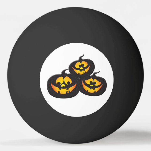 Funny Expressions Halloween Pumpkins Ping Pong Ball (Front)