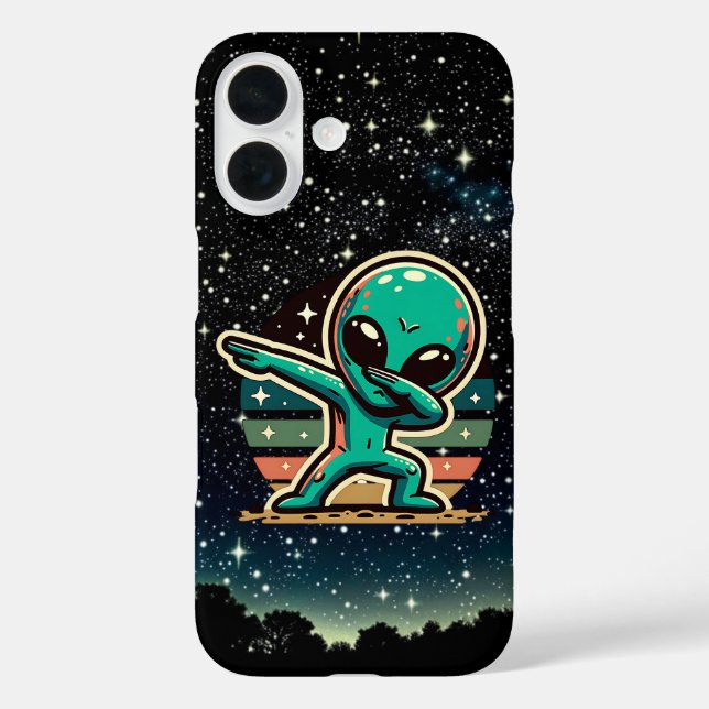 Funny Extraterrestrial Alien Dabbing Case-Mate iPhone Case (Back)