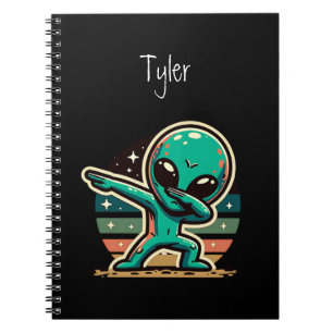 Funny Extraterrestrial Alien Dabbing Personalised Notebook