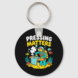 Funny Extreme Ironing Scuba Diver Pressing s Key Ring
