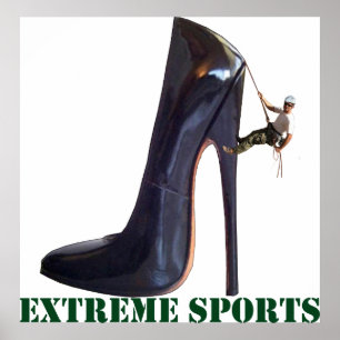 Funny Extreme Sports - Shoe Climbing Poster