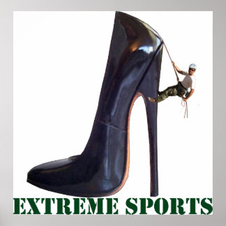 Funny Extreme Sports - Shoe Climbing Poster