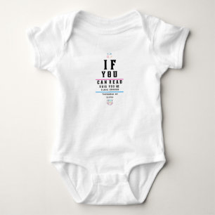 Funny Eye Chart Read my Diaper Baby Bodysuit