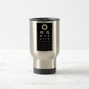 Funny Eye Chart Travel Mug