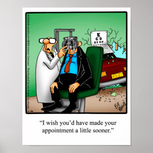 Funny Eye Exam Poster Gift