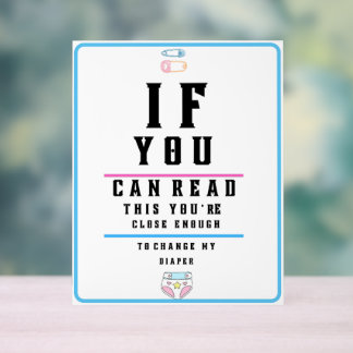 Funny Eye Test Chart Change my Diaper